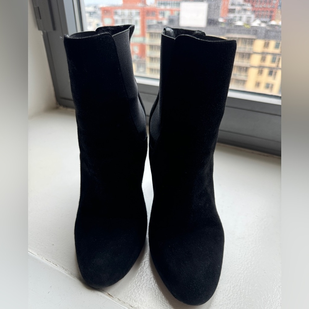 Dolce and Gabbana black suede booties